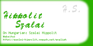 hippolit szalai business card